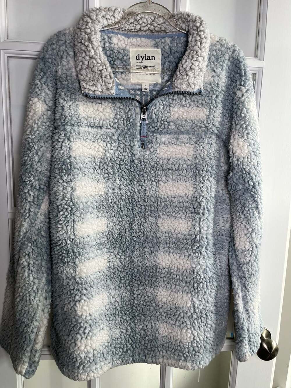 Dylan Big Plaid Frosty Tipped Quarter Zip Stadium Pullover